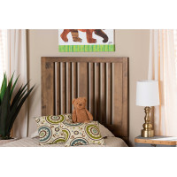 Baxton Studio MG9751-Ash Walnut-HB-Twin Baxton Studio Harena Modern and Contemporary Transitional Ash Walnut Finished Wood Twin Size Headboard